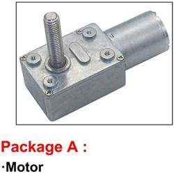 Xuulan Xianglaa-Motor 6V 12V 24V 6-150RPM High Torque in DC Motor, DC Worm Geared Motor, Self Lock Adjustable Speed Reversed, (Speed(RPM) : 24v 30rpm, Voltage(V) : Package A)