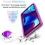 for Moto G Pure 2021 Case, Jeylly Moto G Pure Case with Screen Protector, Military Heavy Duty Drop Proof Protection Marble Pattern Soft TPU Defender Bumper Case Cover for Moto G Pure, Violet Purple