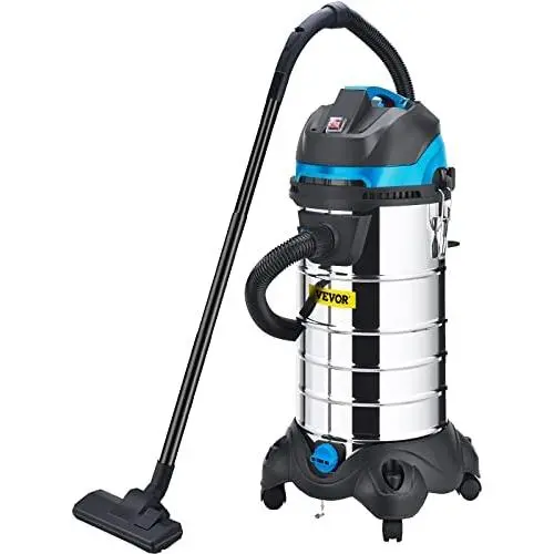 Extracteur de poussière VEVOR, 11 Gallons Filtre HEPA Humide et Sec, Nettoyage Automatique de la Poussière, Aspirateur Puissant 1200W, Aspirateur Industriel avec Accessoires