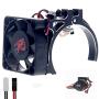 KWBRC 42mm Rc Motor Fan RC Cooling Fan Motor Metal RC Model Cooling Fan RC Heat Sink fan RC Electric Motor Heat Sink for 1515/1512/4268 /TENSHOCK 812 Motor of RC Model Car (Black)
