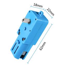 6PCS TT Gear Motor 1 : 90 Mini DC 6V Gear TT Motor with Metal Gears for Robot Smart Car DIY RC Toys Electric Motor Gearbox Blue
