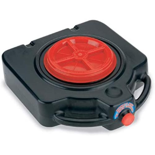 LUMAX LX-1632 Black 15 Quart Drainmaster Drain Pan and Waste Oil Storage. Ideal for Oil Recycling, Drain Direct - No Oily Tub, Funnel, or Mess. No Mess to Clean-Up on Top or Side.