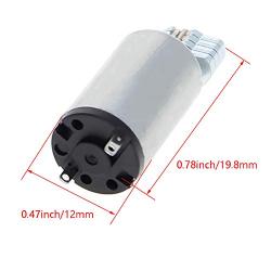 Fielect DC 6V Micro Vibration Motor 2-Terminals High Torque Cylinder Mini Electric Motor, RF1220