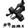 Motorcycle Throttle Lock, Universal Heavy Duty Motorcycle Grip Handlebar Lock Fit for Motorbike Sports Bikes Scooter Mopeds ATVs Black