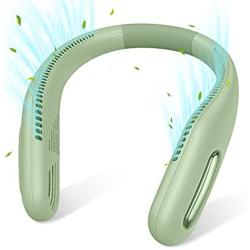 MILPROX F4 Portable Neck Fan,Rechargeable Hands Free Bladeless Personal Mini Fans,3 Speeds 70 Air Outlet, Adjustment Wearable Personal Cooling Fan for Traveling,Sports, Office - Green Mint