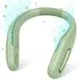 MILPROX F4 Portable Neck Fan,Rechargeable Hands Free Bladeless Personal Mini Fans,3 Speeds 70 Air Outlet, Adjustment Wearable Personal Cooling Fan for Traveling,Sports, Office - Green Mint