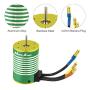 Hobby Fans Upgrade Waterproof 3650 4300KV Brushless Motor 3.175mm Shaft with 60A ESC Combo Set for 1/10 RC Car Truck
