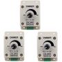 Hiletgo 3pcs DC12-24V 8Amp 0%-100% PWM Dimming Controller for LED Lights, Ribbon Lights,Tape Lights,Dimmer is compatible with Hilight, LEDwholesaler, fillite, and others strips
