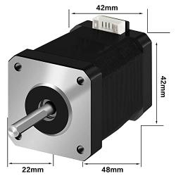 Nema17 Stepper Motor, 2Phase 4 Lead 42-48 Stepping Motor with 1m Cable 48MM 1.5A for CR-10, Ender 3, Anet A8, Anycubic Mega Series 3D Printers and CNC Extruder