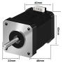 Nema17 Stepper Motor, 2Phase 4 Lead 42-48 Stepping Motor with 1m Cable 48MM 1.5A for CR-10, Ender 3, Anet A8, Anycubic Mega Series 3D Printers and CNC Extruder