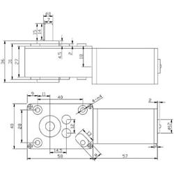 5840-31ZY-CE 12V Gear Motor 3RPM 70kg.cm high torque Gearbox Motor Self-locking Reversed (9 RPM)