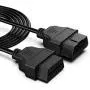 ANCEL Full 16-Pin OBD II OBD2 Male to Female Extension Convert Cable Round Shape Cable Automotive Diagnostic Extension Cable Adapter