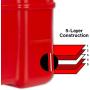 Scepter 10506 Rectangular 3 Gallon Under Seat Portable Marine Fuel Tank With Handle, 19-Inches x 12-Inches x 7-Inches, Red