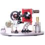 Moteur Stirling Double Cylindre Double Piston avec Bras Rocker et Générateur – Modèle avec Lampe LED et Mètre de Voltmètre (Couleur : Rouge, Taille : Unique) Moteur Stirling Double Cylindre Double Piston avec Bras Rocker et Générateur – Modèle avec Lampe LED et Mètre de Voltmètre (Couleur : Rouge, Taille : Unique)