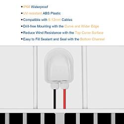 Restmo IP68 Waterproof Solar Cable Entry Gland, Weather Resistant Dual Cable Entry Housing for Solar Panels of RV, Caravan, Marine, Boat, Cabin, White