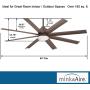 Minka-Aire F888L-ORB Slipstream 65 Inch Outdoor Ceiling Fan with Dimmable LED Light and DC Motor in Oil Rubbed Bronze Finish