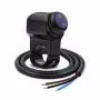 YnGia Waterproof Motorcycle Handlebar Switch, Universal 22mm Motorcycle Handlebar Headlight Fog Light ON Off Button Switch 12V 7/8 inch Switch (Blue)