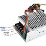 DC Motor Speed Controller, PWM 10-55V 12V 24V 36V 48V 60A, Stepless DC Motor Speed Controller with switch function and LED Display (1 PCS)
