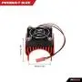 RC Motor Heatsink with 5V Cooling Fan for 1/10 Traxxas Axial Tamiya Losi 540 550 3650 Size Brushless Engine Motor?Remote Control Car Truck Buggy Crawler,Red