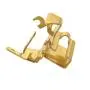 Heyiarbeit 2 pcs Carbon Brush Holder Metal Gold Tone for 9553 Model Angle Grinder Electric Motors Parts