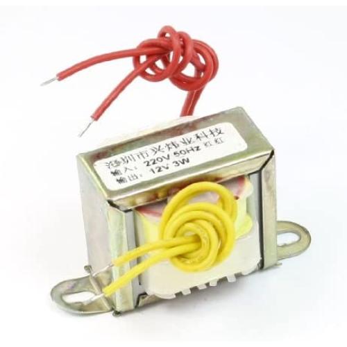 uxcell 220V 50Hz Input to 12V 3W Output EI Core Single Phase Power Transformer