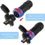 Trolling Motor Plug Receptacle Set, 12V/24V/ 36V/48V Plug for Trolling Motor/ Down Rigger/Fishing Reel,Waterproof Marine Boat DC Power Connector
