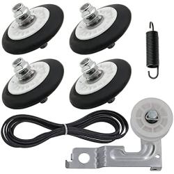 Dryer Repair Kit Compatible with LG Kenmore Dryer Include 4581EL2002C Dryer Drum Roller Assembly 4400EL2001A Dryer Belt 4561EL3002A Dryer Motor Idler Pulley&Spring, Replace 4581EL3001A 4581EL3001C