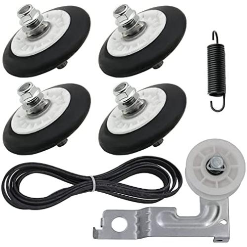 Dryer Repair Kit Compatible with LG Kenmore Dryer Include 4581EL2002C Dryer Drum Roller Assembly 4400EL2001A Dryer Belt 4561EL3002A Dryer Motor Idler Pulley&Spring, Replace 4581EL3001A 4581EL3001C