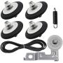 Dryer Repair Kit Compatible with LG Kenmore Dryer Include 4581EL2002C Dryer Drum Roller Assembly 4400EL2001A Dryer Belt 4561EL3002A Dryer Motor Idler Pulley&Spring, Replace 4581EL3001A 4581EL3001C