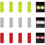 KOOU 30pcs Yellow Reflective Sticker Safety Warning Tapes Diamond Grade Waterproofs High Intensity Night Visibility Adhesive Decals for Helmet Motorbike 1.18in x 3.25in (3cm x 8cm)