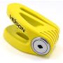Acekit Veison Bicycle and Motorcycle Brake Disc Lock Heavy Duty Strengthen Body Sawing Resistant with Four Ribs 6mm Harden Lock Pin with Remind Cable-Yellow