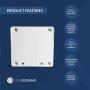 Five Oceans FO1586 Rail-Mount Outboard Motor Bracket, Up to 80 lb and 1 inch (25.4mm) Rail Diameter, UV-Stabilized Polypropylene, Stainless Steel Hardware Included