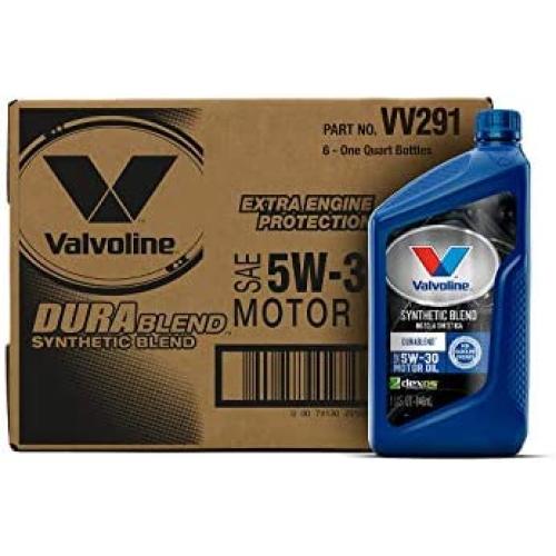 Valvoline DuraBlend SAE 5W-30 Synthetic Blend Motor Oil 1 QT, Case of 6