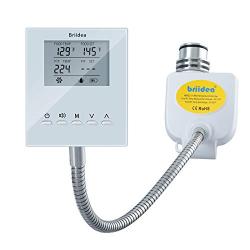 BBQ Temperature Controller, Briidea Digital Meat Thermometer, Automatic Smoker Fan Controller with Dual Probe for Big Green Egg, Primo, Kamodo Joe, Cypress Grill, Ceramic Grills