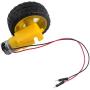2 Sets TT DC Gearbox Motor 3-6V Gear Motor with Tire Wheel for Arduino Smart Car Robot