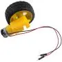 4 pcs 65 x 26mm Plastic Tire Wheel with DC 3-6v Gear Motor Dual Shaft for Arduino Smart Car