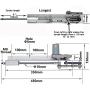 JQDML DIY Reciprocating Linear Actuator Kit Motor DC 24V High Torque 40 lbs, Max Speed 120RPM,Stroke Adjustable 1.2
