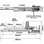 JQDML DIY Cycle Reciprocating Linear Actuator Motor DC 24, Adjustable Stroke 1.2“ to 6.5