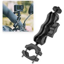 SUREWO 360° Motorcycle Bike Camera Holder Handlebar Mount Bracket 1/4 Metal Stand Compatible with GoPro Hero10/ 9/8/7/6/5 Black,DJI Osmo Action 2,Insta360 One X2,Campark/AKASO and More