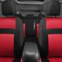CAR PASS Rainbow Universal Fit 3D Air Mesh Car Seat Cover with 5mm Composite Sponge Inside,Airbag Compatible (Black Red)