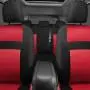 CAR PASS Rainbow Universal Fit 3D Air Mesh Car Seat Cover with 5mm Composite Sponge Inside,Airbag Compatible (Black Red)
