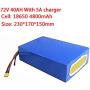 Jieoto 72V 20AH 30AH 40AH Electric Motorcycle Lithium Battery Pack with BMS+ Charger Suitable for 750W-2800W Motor for Electric Motorcycle Electric Scooter Replace LiFePO4 Battery