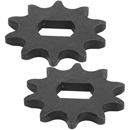Alomejor 2Pcs 10 Teeth Motor Gear Sprocket 420 Model Steel Motor Chain Sprocket with 12x17mm Inner Hole for Electric Scooter