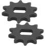 Alomejor 2Pcs 10 Teeth Motor Gear Sprocket 420 Model Steel Motor Chain Sprocket with 12x17mm Inner Hole for Electric Scooter