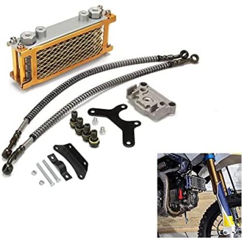 Dirt Pit Bike Oil Cooler Cooling Radiator Engine Kit Universal For 125 140cc Motorcycle - Gold