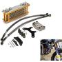 Dirt Pit Bike Oil Cooler Cooling Radiator Engine Kit Universal For 125 140cc Motorcycle - Gold