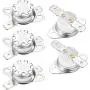 uxcell KSD301 Thermostat 210°C/410°F 10A Normal Closed N.C Adjust Snap Disc Temperature Switch for Microwave,Oven,Coffee Maker 5pcs