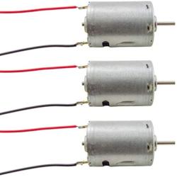 3 Pack High Torque 6-18V DC Motor with Wire Leads Attached (1.48