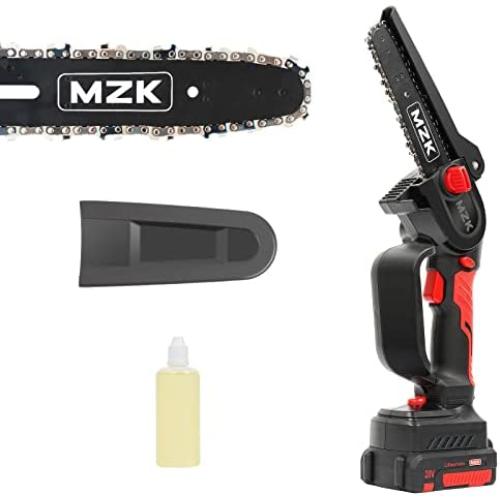 MZK 6-inch Mini Chainsaw, Cordless. Battery Powered Mini Chainsaw with 20V lithium-ion Rechargeable Battery. Brushless Motor. Lightweight Small Chainsaw For Better Using Experience