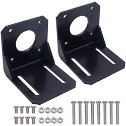 weideer 2Pcs 42mm Stepper Motor Mounting Bracket Alloy Steel L-Shape Fixed Seat for NEMA17 Stepper Motor with Screws and Nuts K-029-42